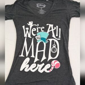 Disney We're All Mad Here Alice In Wonderland Mad Hatter Tea Party Medium